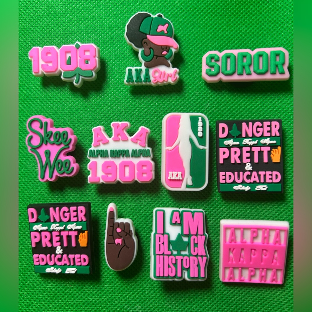 NEW Set of 11 Alpha Kappa Alpha Croc Charms